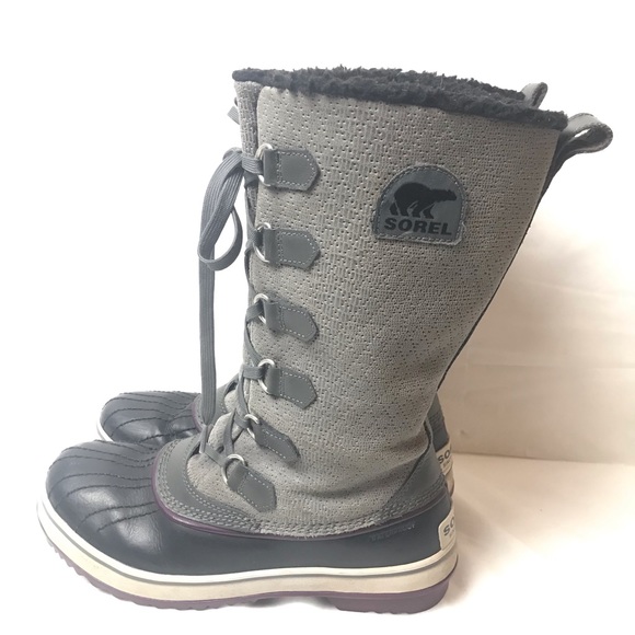 Sorel Shoes - Sorel Tivoli Gray Black Suede Duck Boots Snowboots Mid-Calf Women 9 NL1907-052